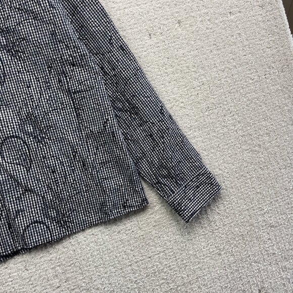 Mens Au Noir Gingham Abstract Doodle Paisley Button-up dress shirt Men Size 3 - Picture 4 of 14